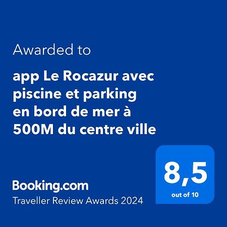App Le Rocazur Avec Piscine Et Parking En Bord De Mer A 500M Du Centre Ville Menton Eksteriør billede