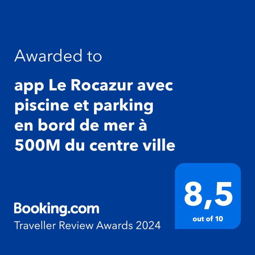 App Le Rocazur Avec Piscine Et Parking En Bord De Mer A 500M Du Centre Ville Menton Eksteriør billede